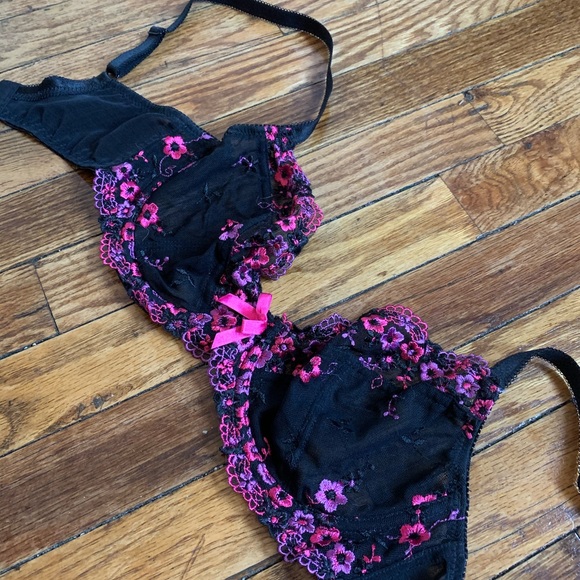 Pour Moi? | black/purple flora bra - Picture 3 of 4